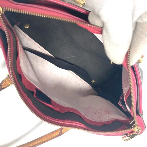 LOUIS VUITTON M40466 Monogram Pallas Hand Bag Tote Bag Brown/Pink Based - Picture 9 of 16
